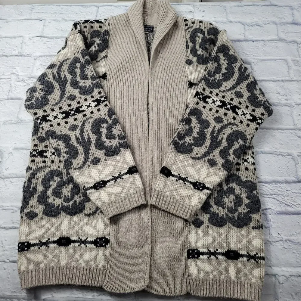Vintage Mademoiselle Knitwear Open Front Cardigan size Medium/Large